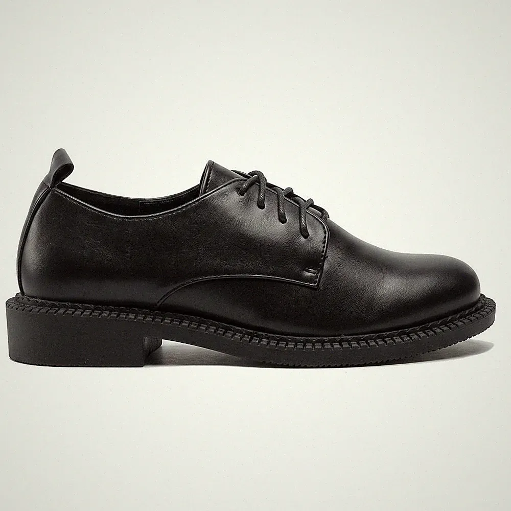 Damen Kunstleder Mokassins Schnürung Halbschuhe Loafer Oxin