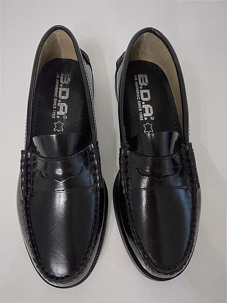 Damen Leder-Loafer Schwarz Gr. 39 Mokassins Slipper. Made in Spain