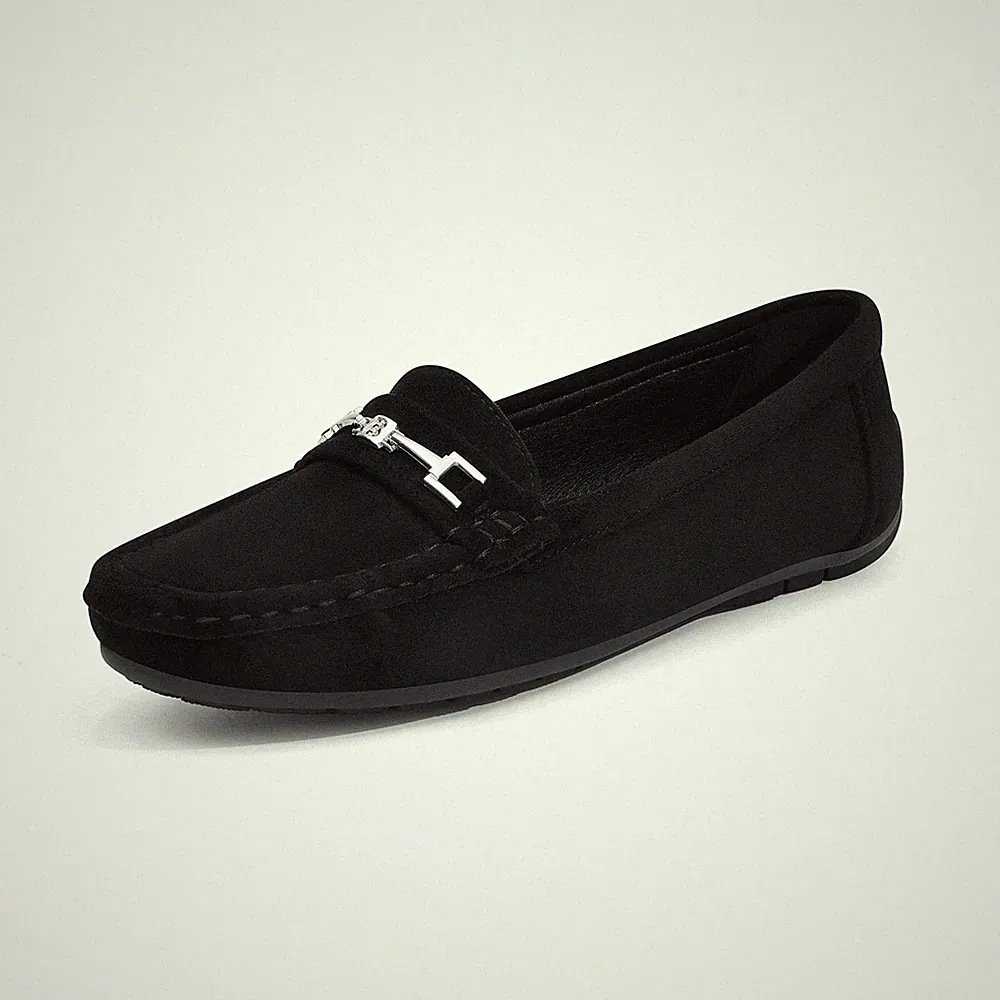 Damen Loafer Bequeme Mokassins Slippers Damen Niedrige Schuhe Faltbare Klassi...