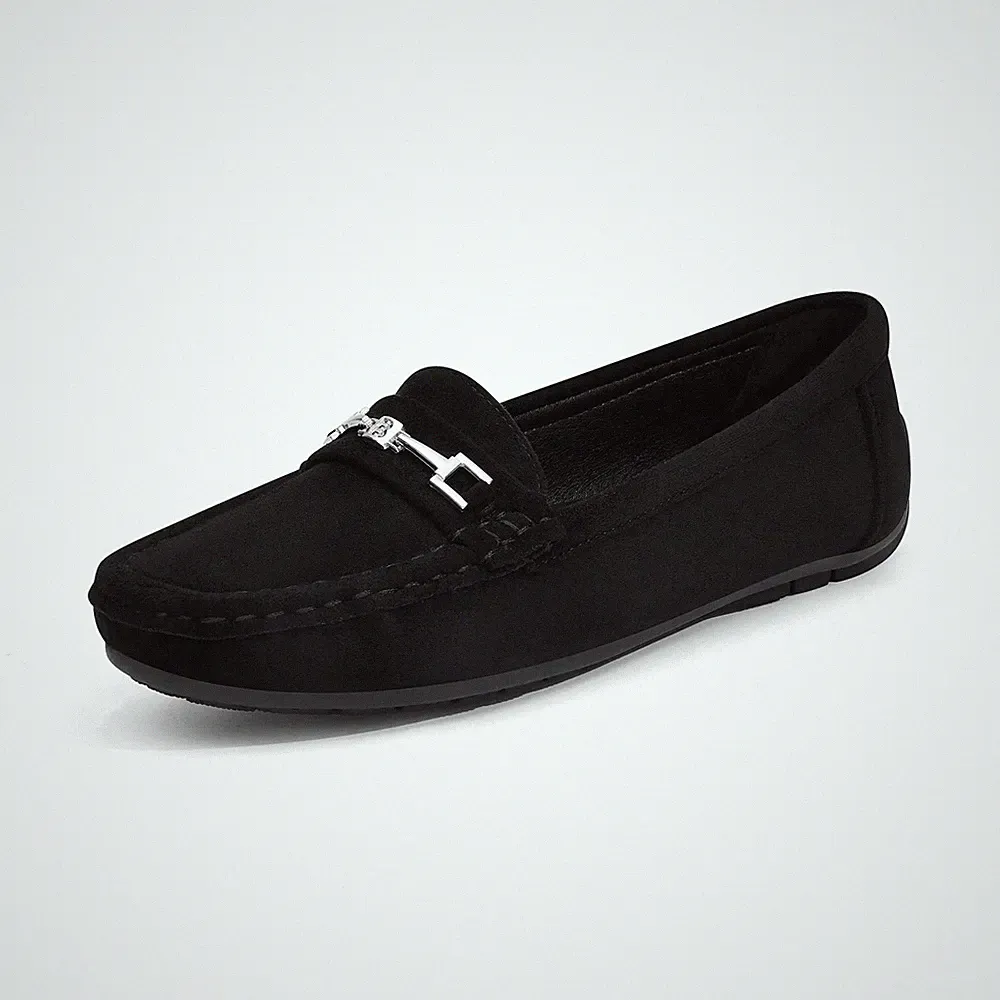 Damen Loafer Bequeme Mokassins Slippers Damen Niedrige Schuhe Faltbare Klassi...