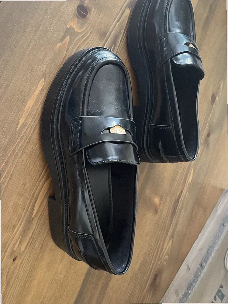 Damen Loafer Schwarz Größe 38