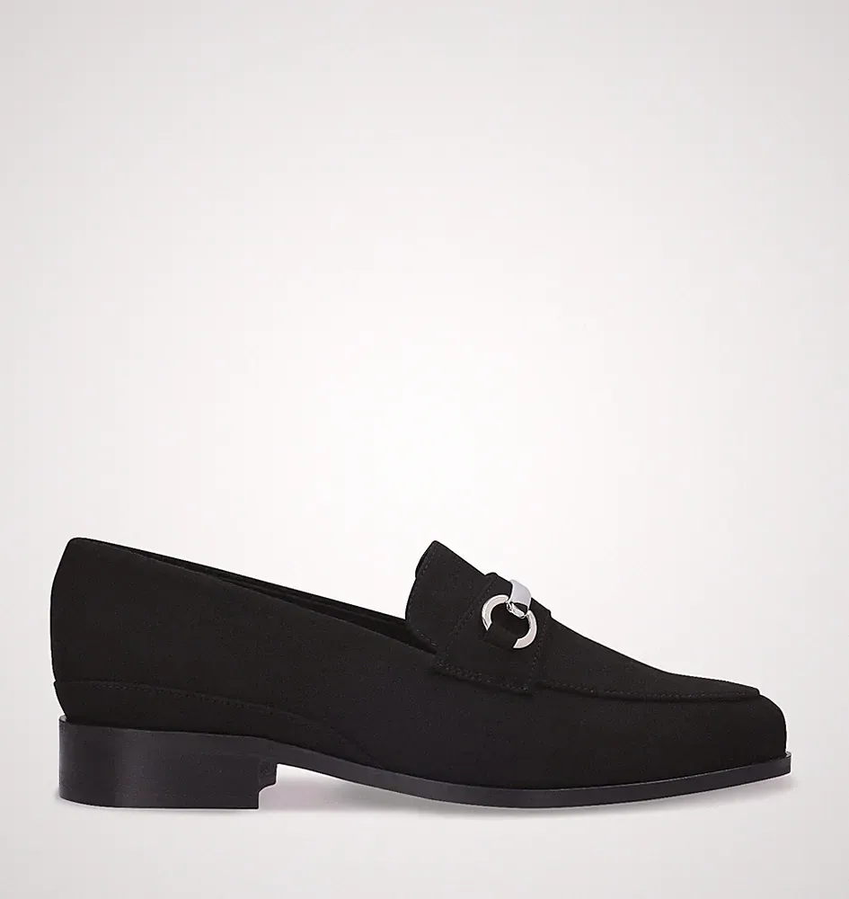 Damen Loafer Slipper Bequem Slip On Vegan Velours Arbeit Alltag Leicht Komfort