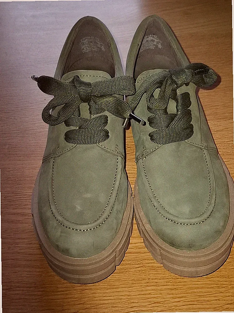 Damen Loafer Wildleder Khaki