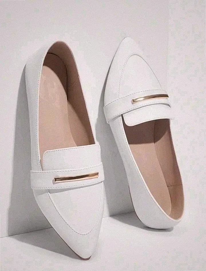 Damen Loafers Business Anzug-Schuhe weiß 41