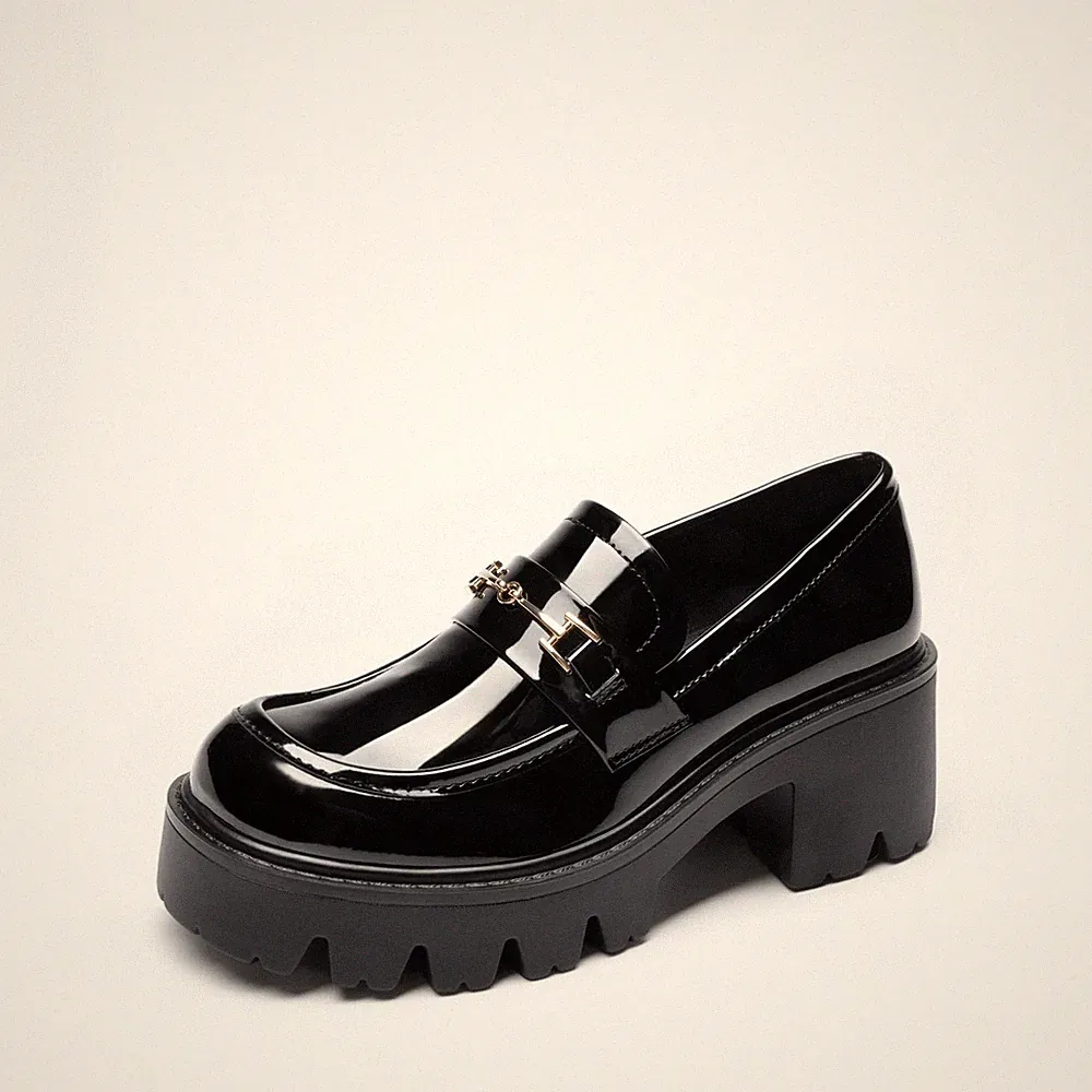 Damen Loafers Plateau Bequem Slipper Elegant Business Casual Mokassin Schuhe,...