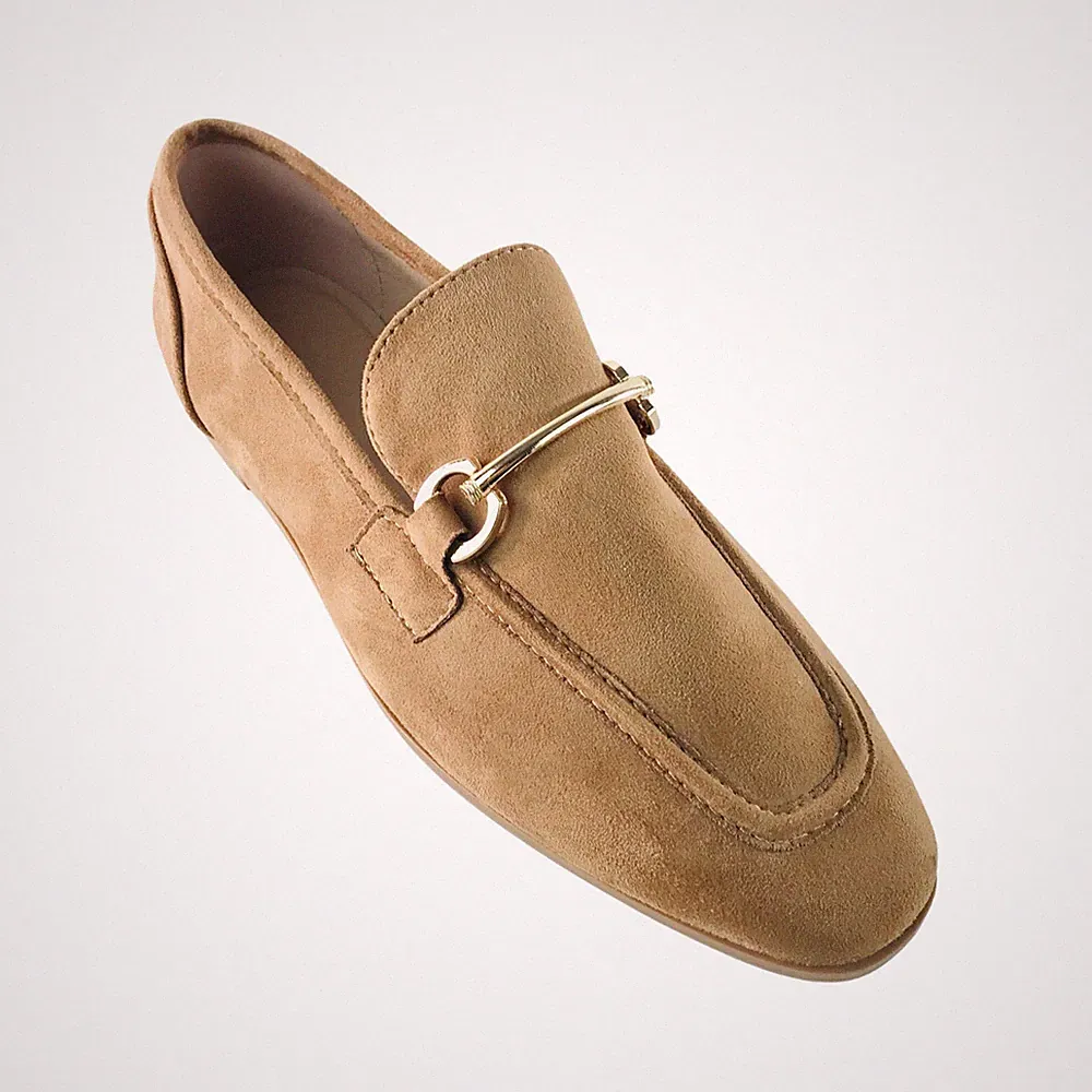 Damen Mädchen Halbschuhe Sommer Halbschuhe Bunt Camel mit Klemme