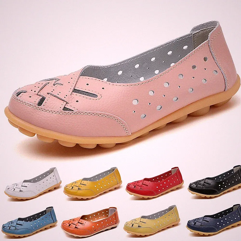 Damen Mokassins Freizeit Ballerina Kunstleder Loafer Elegant Halbschuhe 35-46 DE