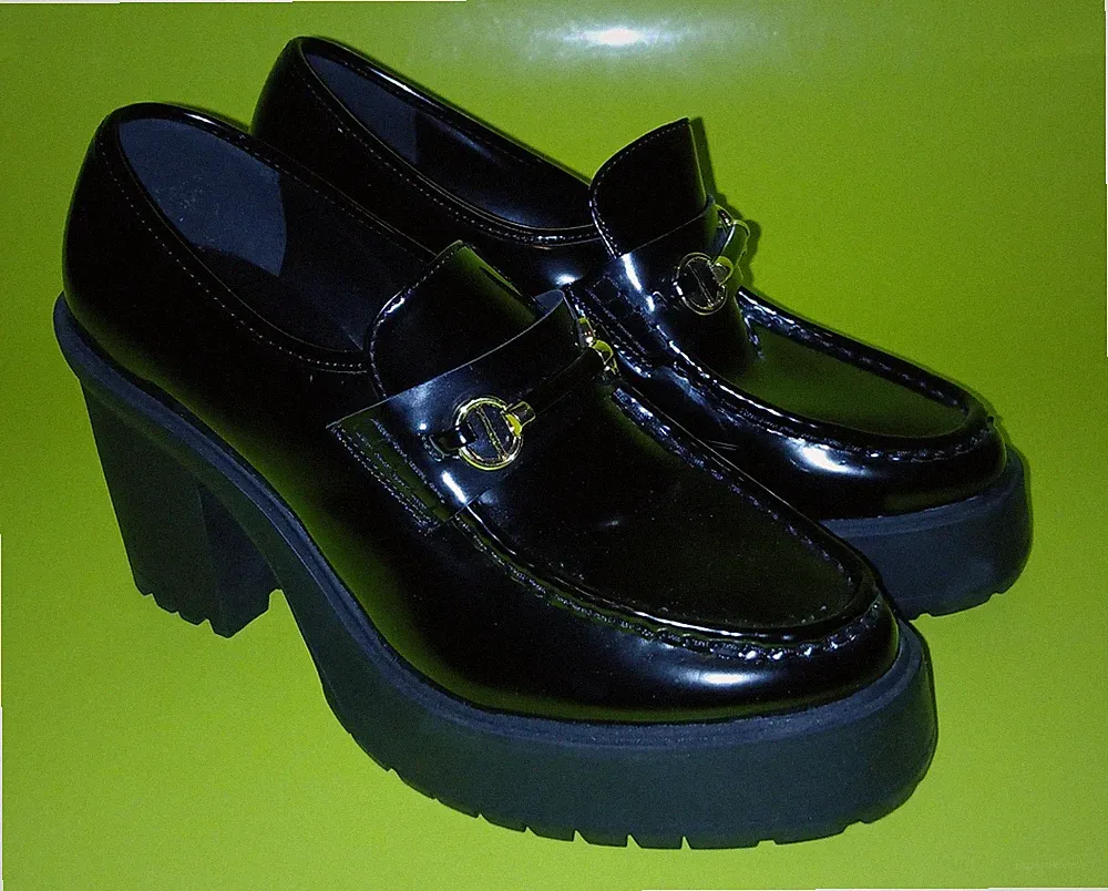 Damen Plateau High Heel Loafer ASOS Design ASOS Loli Loafer Chunky EUR Gr. 44,5
