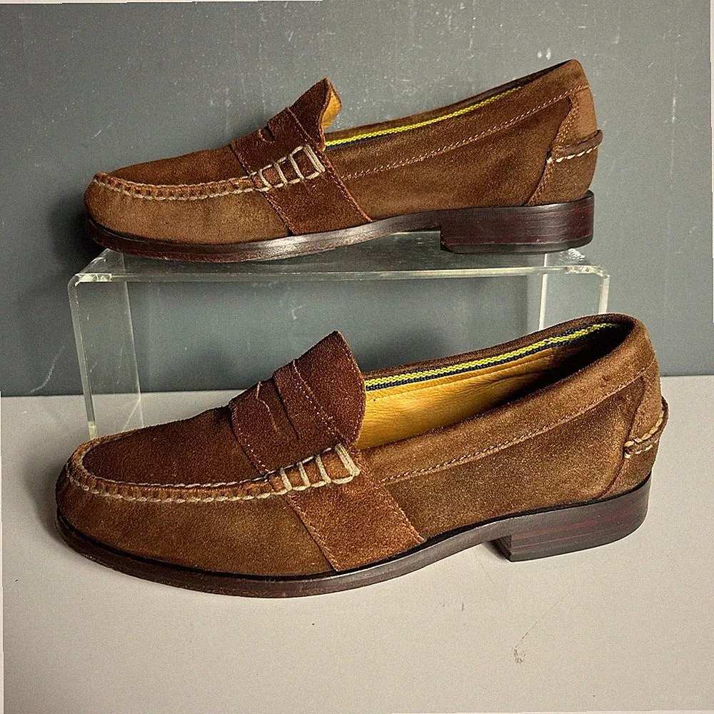 Damen - RALPH LAUREN - klassischer Loafer - braunes Wildleder - Größe 5,5 / 37,5