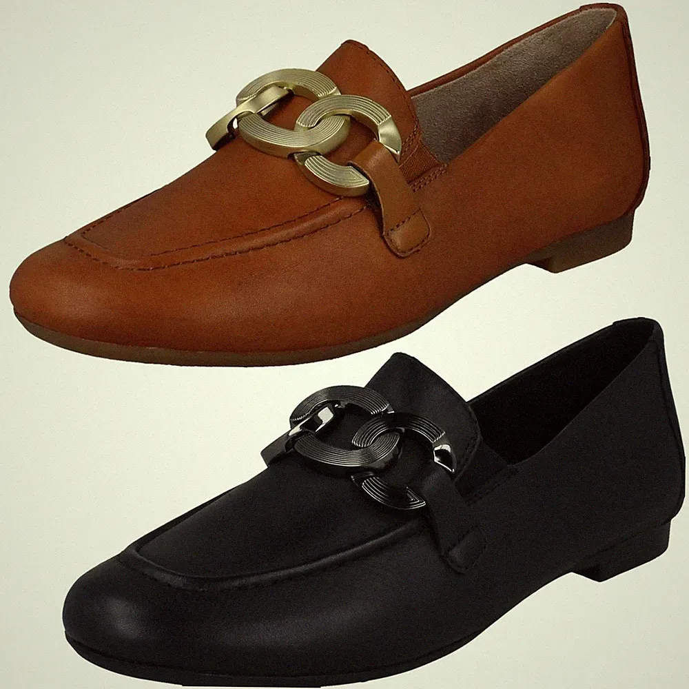 Damen Remonte Weiche Leder Loafer Mit Herausnehmbaren Einlagen Smart Office