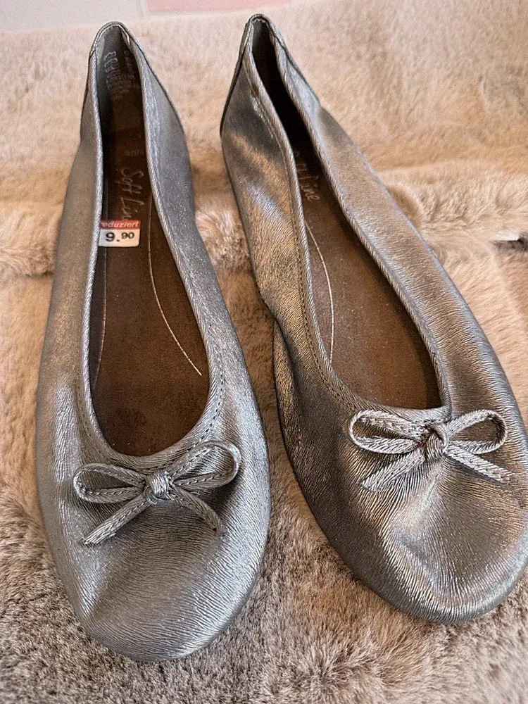 Damen Schuhe Ballerina in grau Gr.40 Soft Line