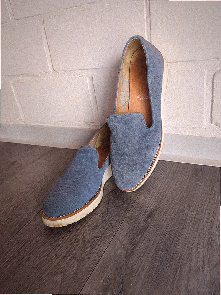 Damen Schuhe Loafers Blau Größe 38