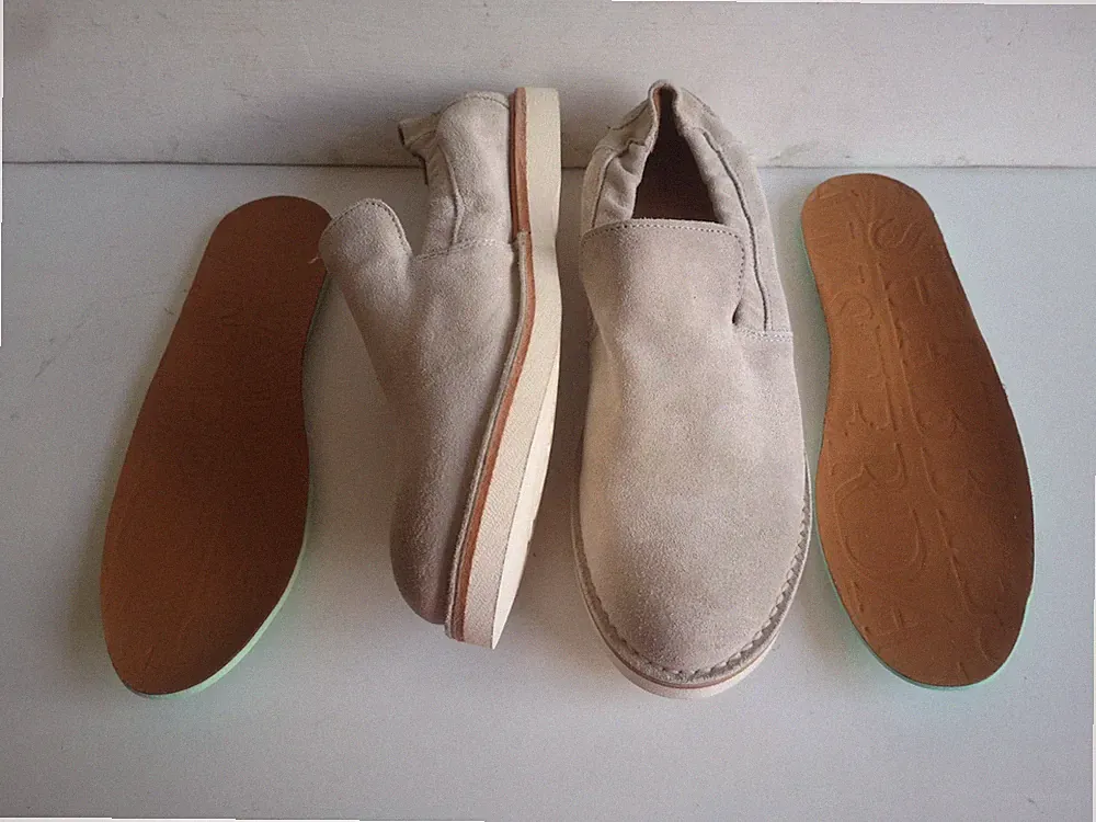 Damen Schuhe Loafers Shabbies Amsterdam Gr 39 hell beige / grau Leder