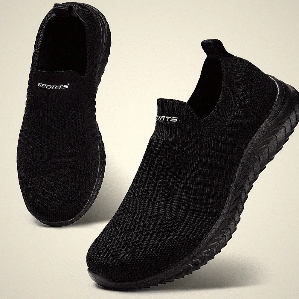 Damen Slip On Sneakers Walkingschuhe Leichte Atmungsaktiv Freizeitschuhe Outd...