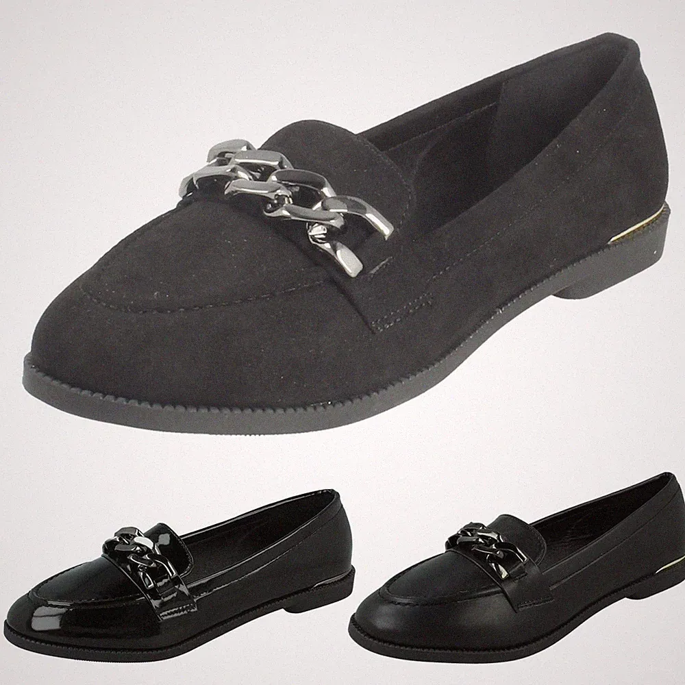 Damen Spot On Smart Formell Slip On Loafer Office Flache Schuhe *F8R0545*