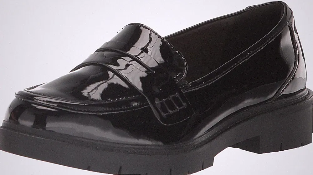 Damen Westlynn Ayla Slipper, Schwarzes Leder, 36 EU Weit