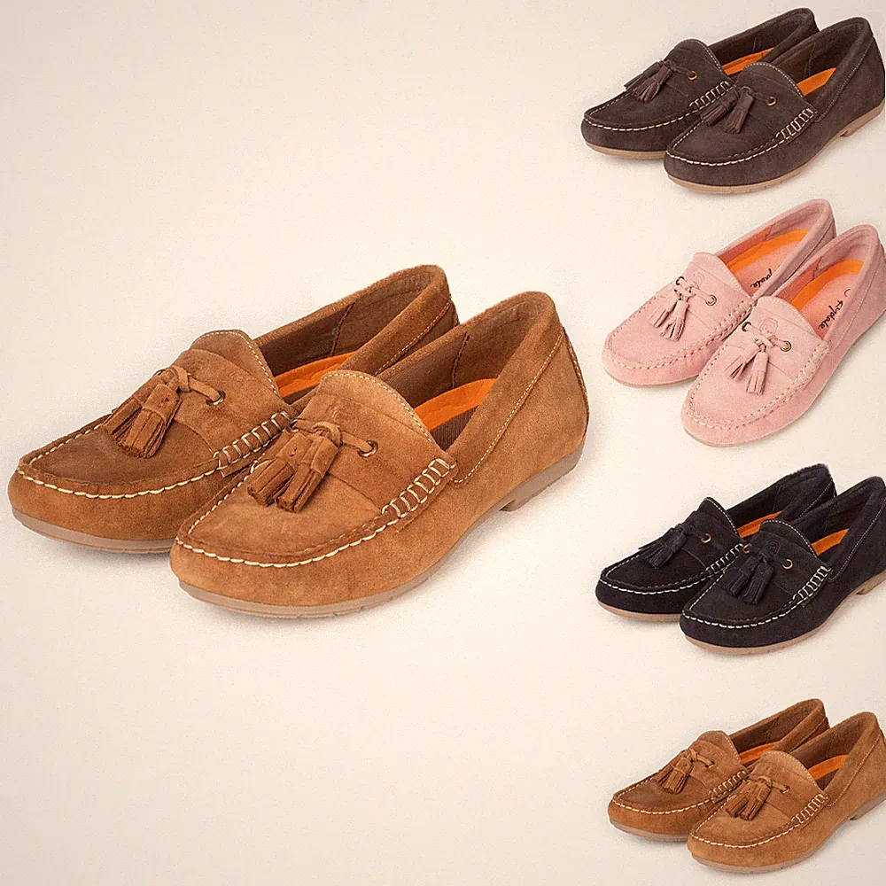 Damen Wildleder Fahr Halbschuhe Damen Leder Fahrschuhe Rydale 4 Farben