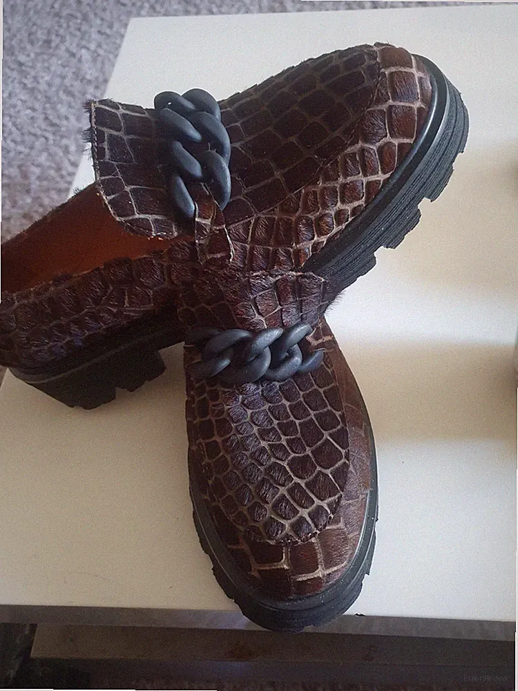 Dunkelbraun Leder-Loafer