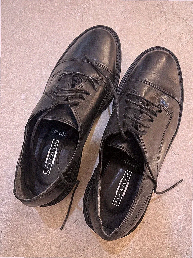 Damenschuhe (Oxford Loafer von 5th Avenue, schwarz, Größe 38)