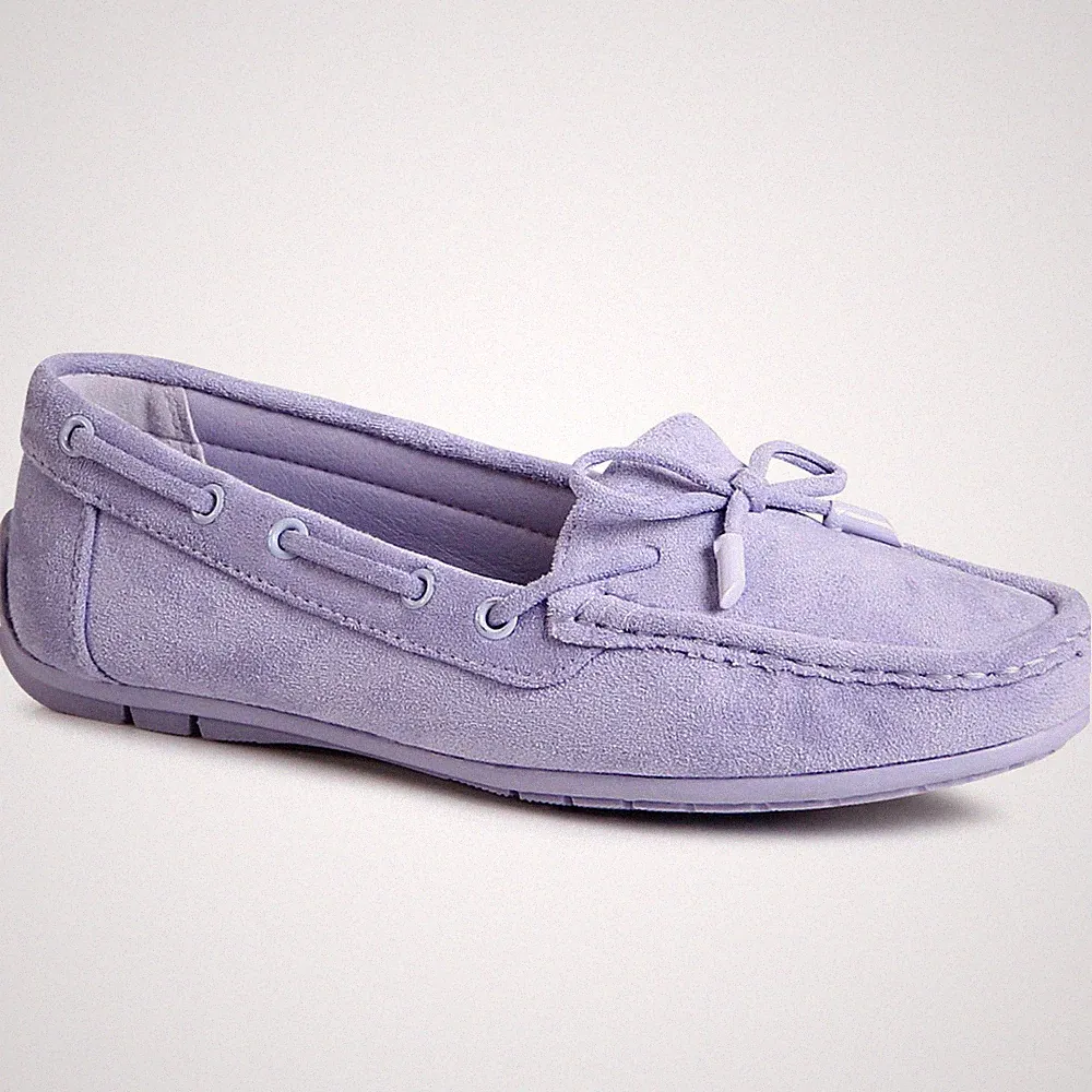 Damenschuhe Velours Mokassins Komfort Slipper Halbschuhe Loafer Schleife Trendy