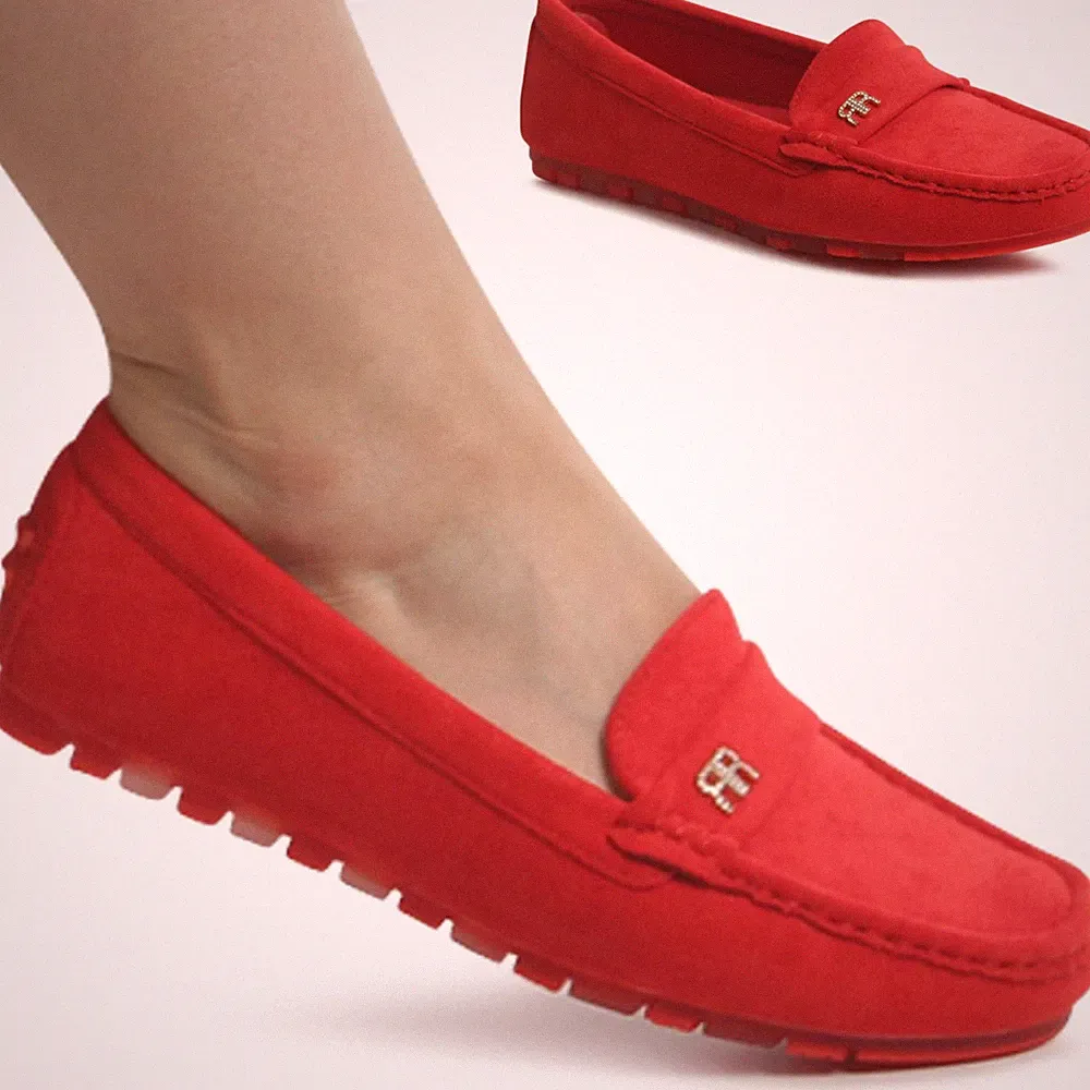 Damenschuhe Velours Mokassins Komfort Slipper Halbschuhe Loafer Slip On Glitzer