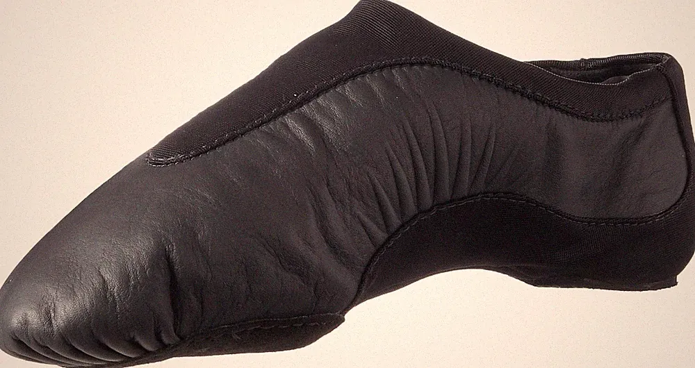 Dance Pulse JazzSchuh für Damen, aus Leder und Neopren, Geteilte Sohle, schwa...
