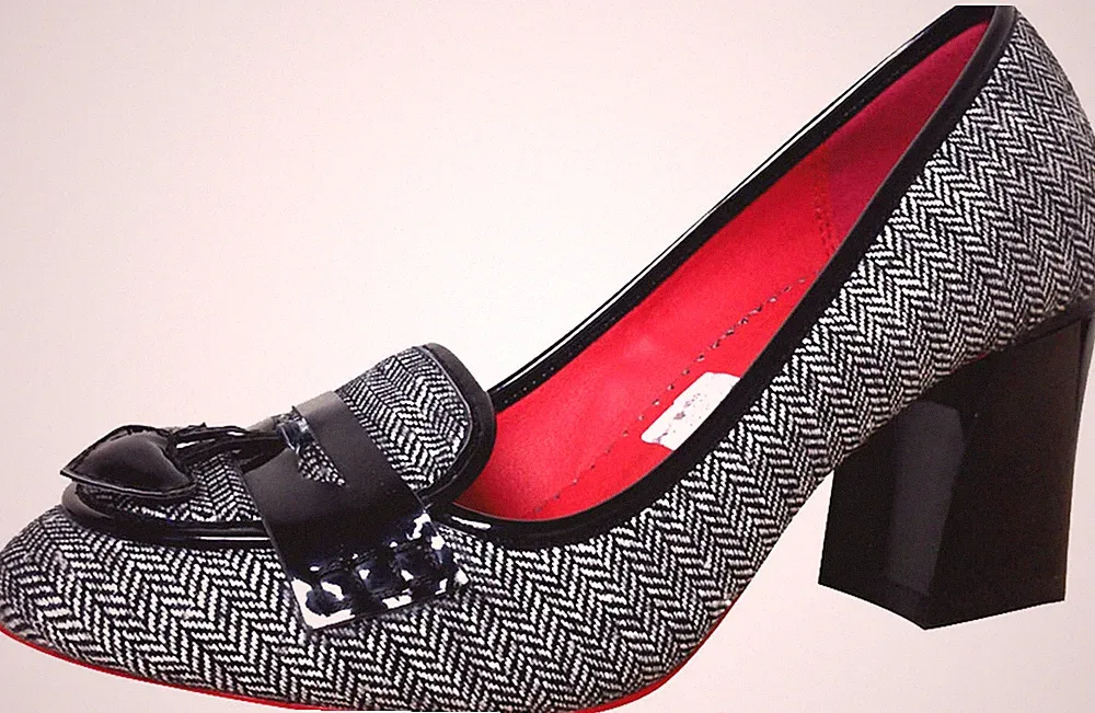 Dancing Days LUST FOR LIFE Vintage Tweed LOAFERS Retro PUMPS Rockabilly