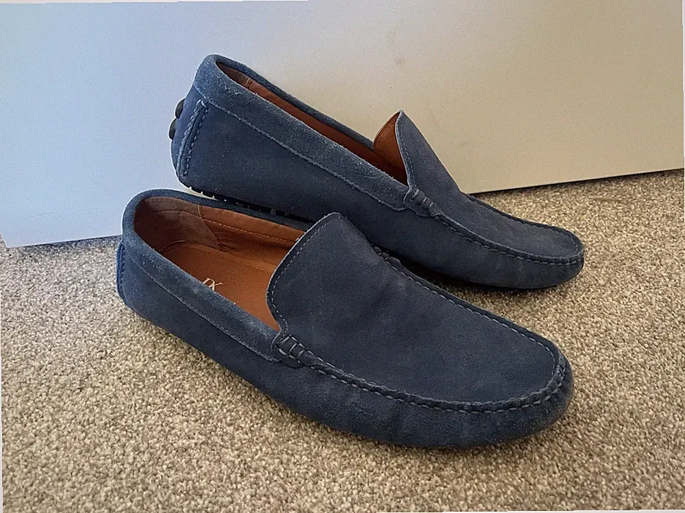 Daniel Kenneth Halbschuhe Mokassins Blau Wildleder Fahrschuhe Größe EU 45 UK 10
