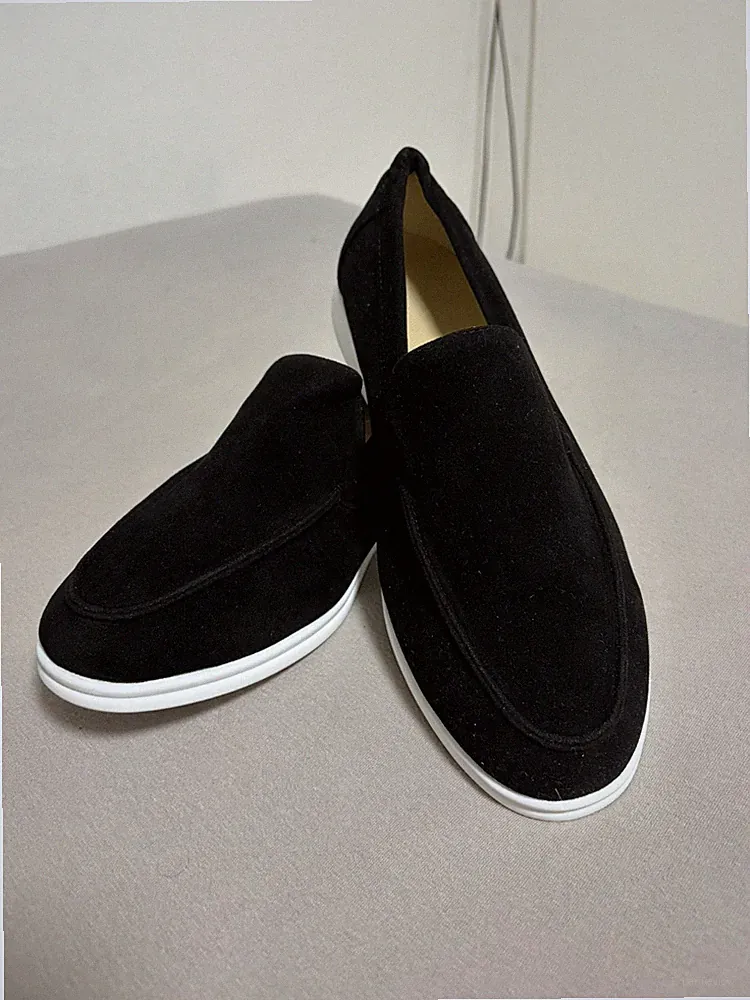 DAVE™ Herren-Loafer aus Wildleder, Schwarz, Gr. 44 – NEU