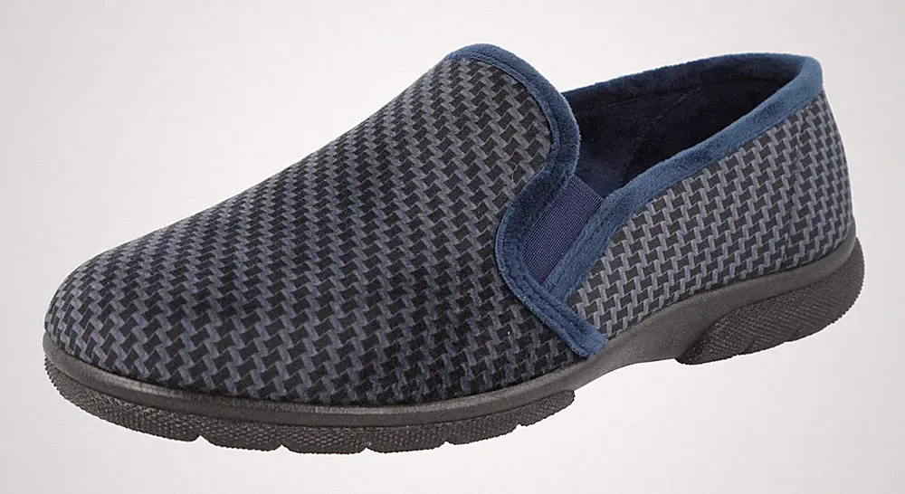 DB Shoes Herren 2V Fit Slipper Klassische Halbschuhe Schuhe in Marine/Schwarz, Größen 6 bis 12