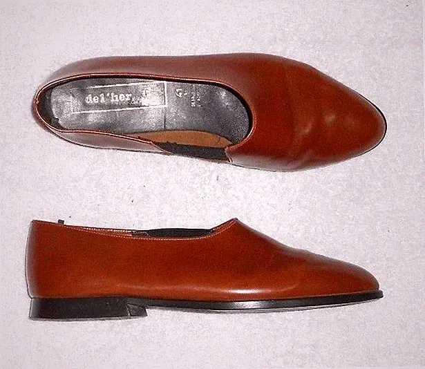 DEL'HER Halbschuhe Leder cognac S 41 sehr guter Zustand