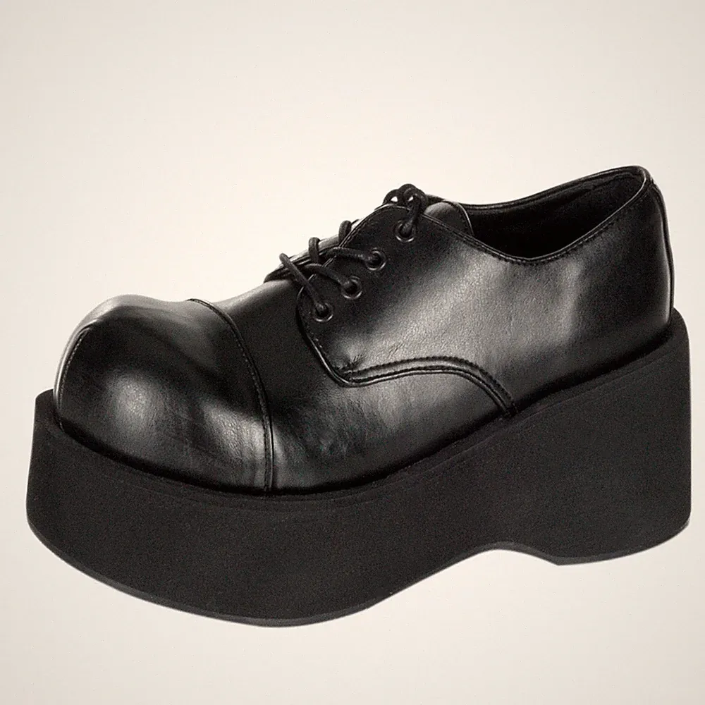 DemoniaCult Damen Punk Gothic Plateau-Halbschuhe Dank-101