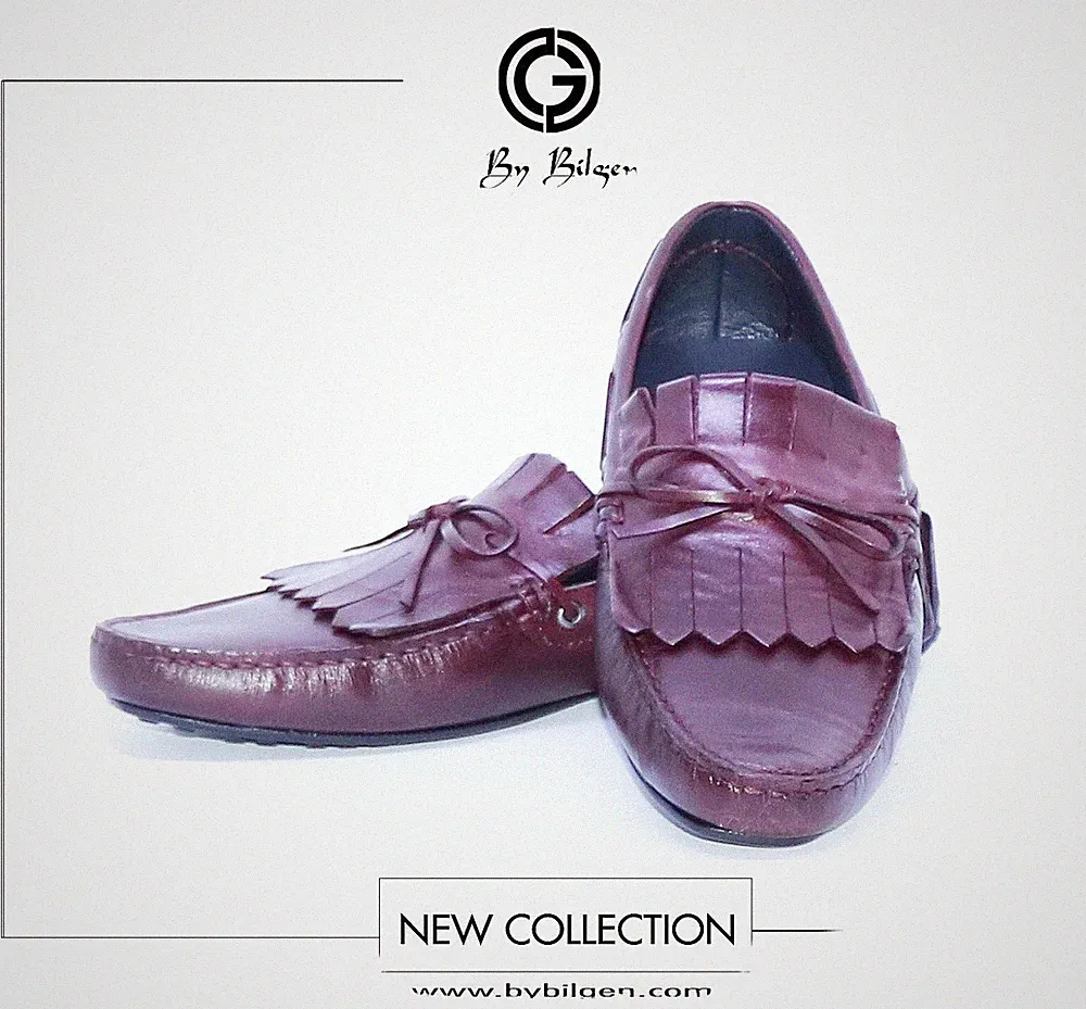 Designer Herren Loafer Leder Bordeauxrot Größen 41 und 42 UVP: EUR 269,00