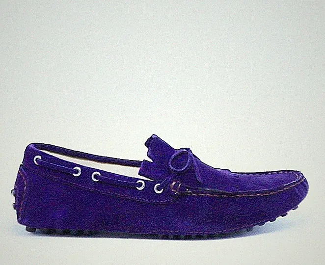 Designer Herren Loafer Wildleder Lila Größen 40 und 41 UVP: EUR 249,00