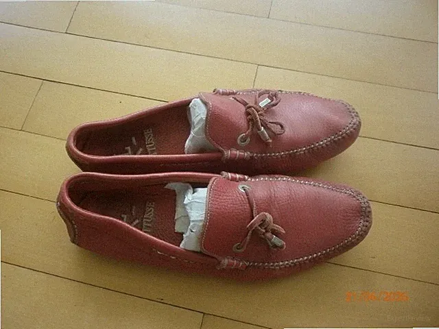 Designer Lottusse Herren Schuhe Mokassins Slipper Loafer rot Gr. 40 40,5