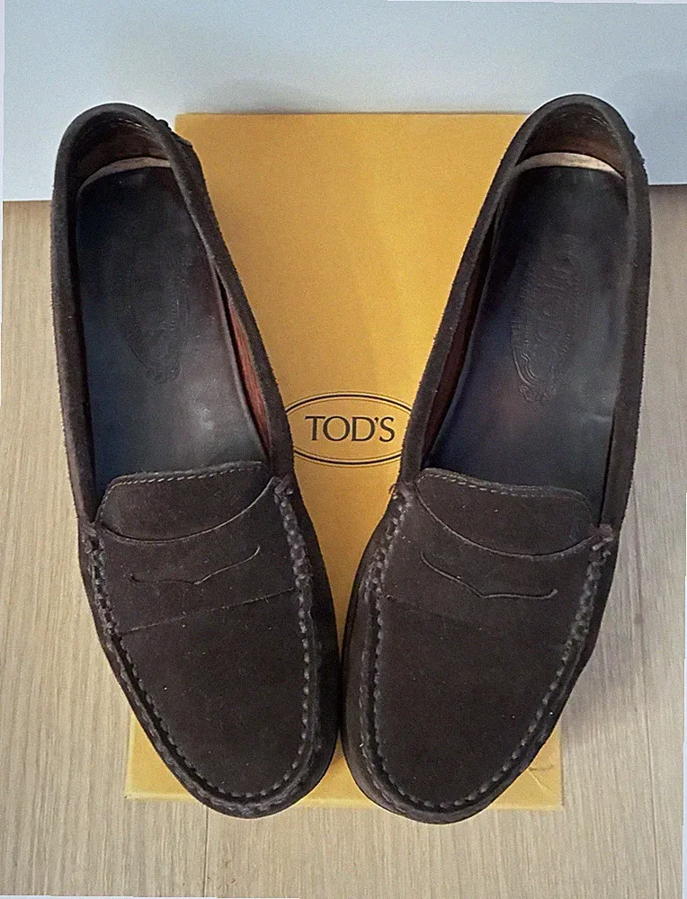 DESIGNER Skipper / Halbschuhe / Loafer v. TOD'S in Braun Wildleder Gr. 40 / 40