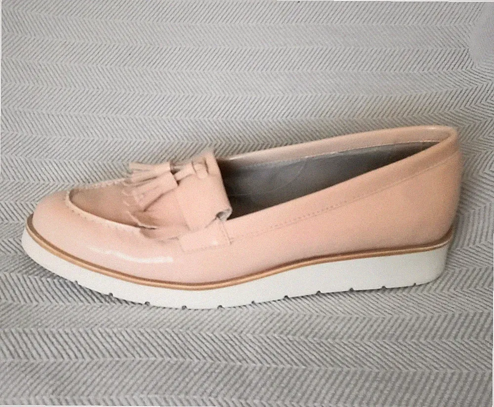 Di Fontana Loafer - Halbschuh, Patentleder, Beige -Rose, Gr. 38, neuwertig