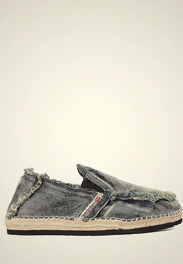 Diesel Espadrille Blau Denim Beige 137611102