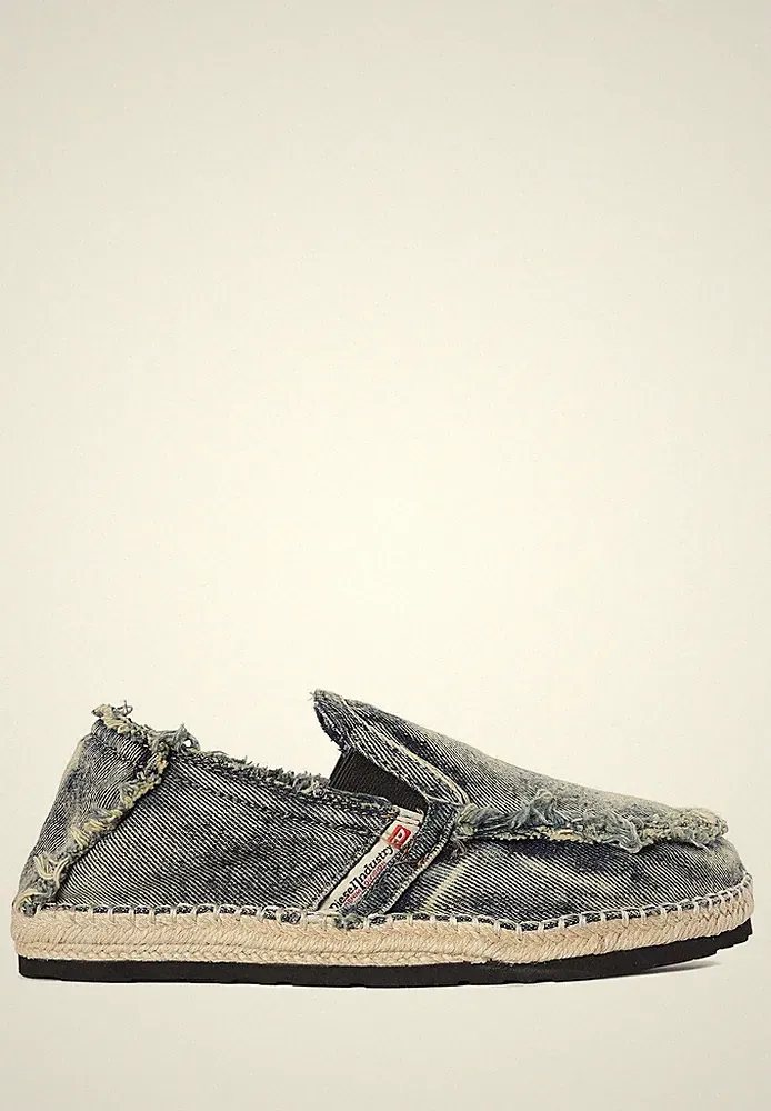 Diesel Espadrilles Blue Denim Beige 137611102 [U]