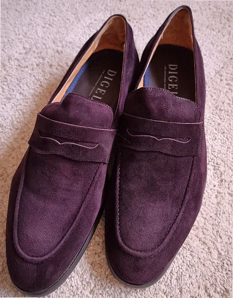Digel Loafer Größe 45 lila/violett Veloursleder Top Zustand - Wenig Getragen