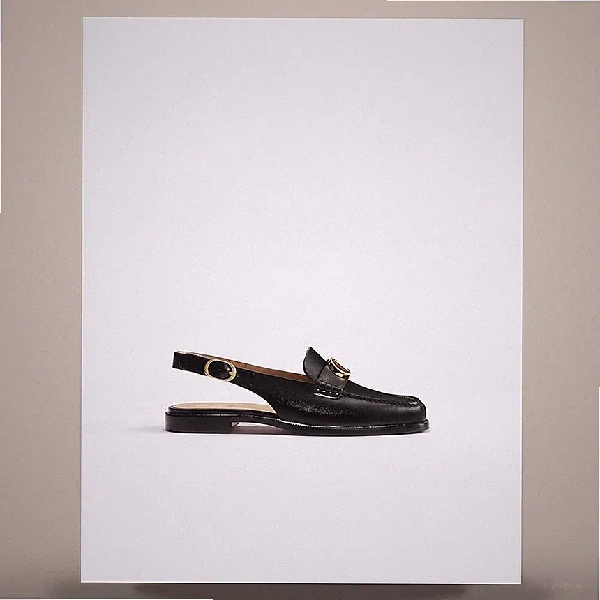 Dior Palé Slingback Loafer Schwarz Kalbsleder 158480748 [U]