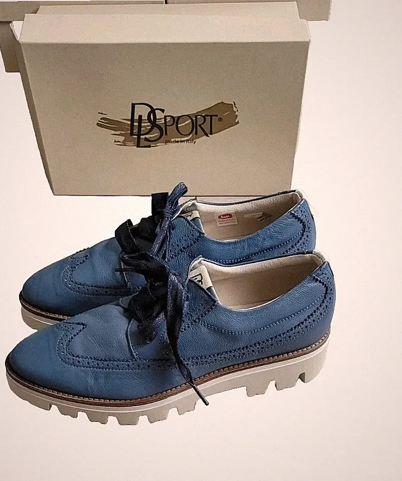 DL Sport 4697 Vitelo AVIO Damen Echtleder Schuhe Blau EU42/UK9 UVP 165£