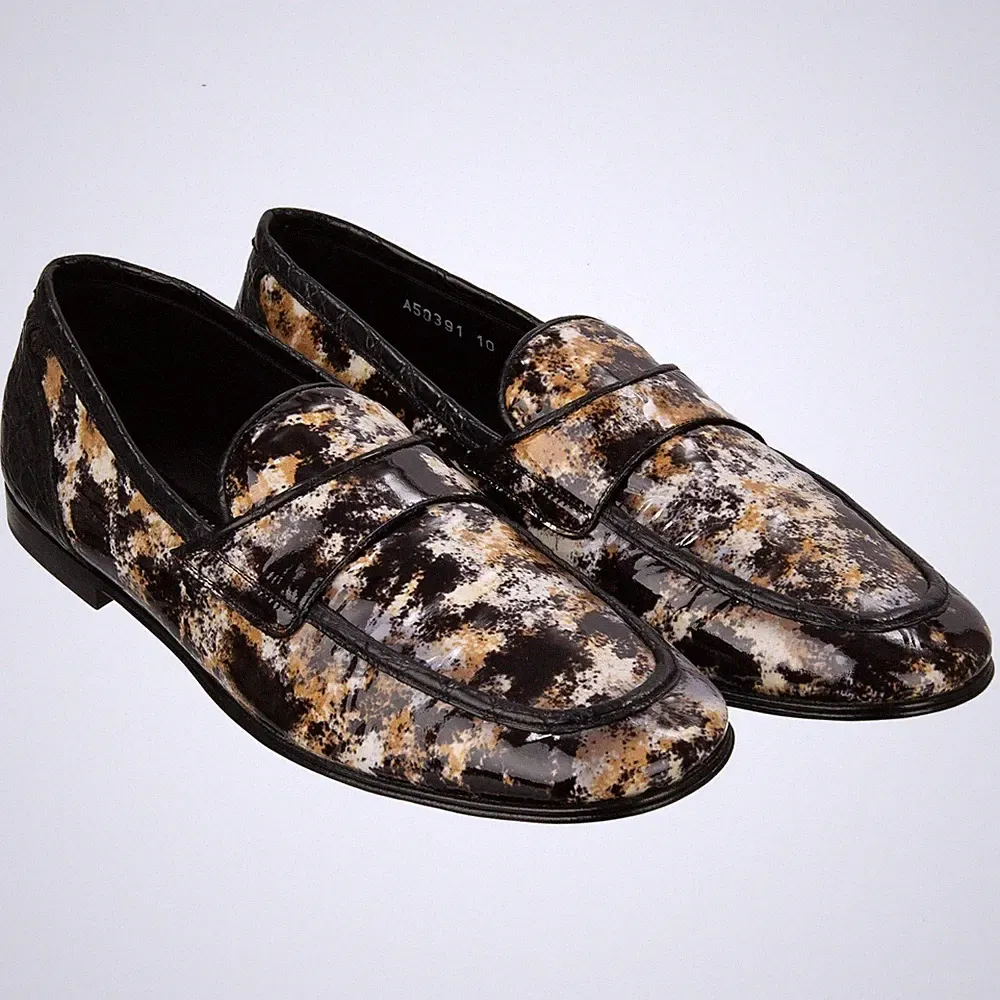 DOLCE & GABBANA Krokodil Leder Loafer Mokassins Schuhe ARIOSTO Schwarz 12600