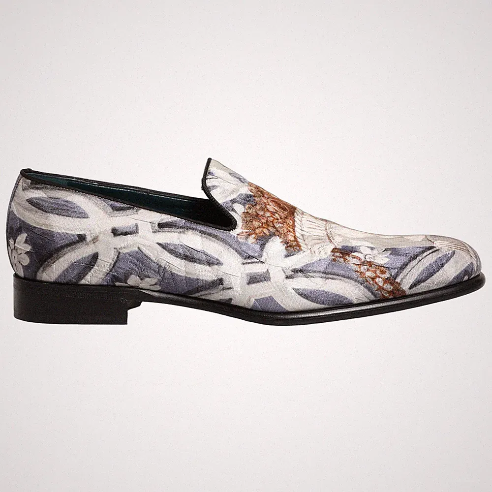 DOLCE & GABBANA Schuhe Multicolor Floral Tapestry Embroidery Loafer EU44 / US11