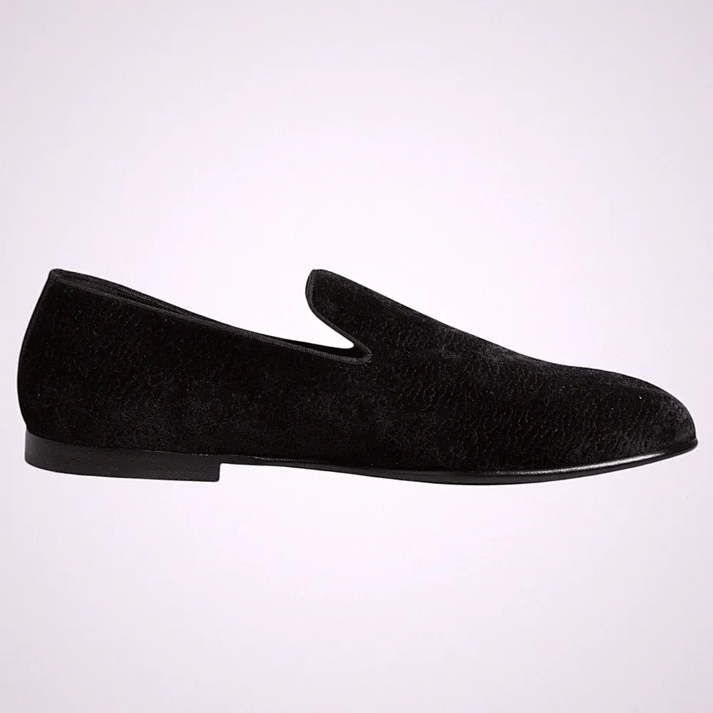 DOLCE & GABBANA Schuhe schwarz Jacquard Halbschuhe formell elegant EU41,5/US8...