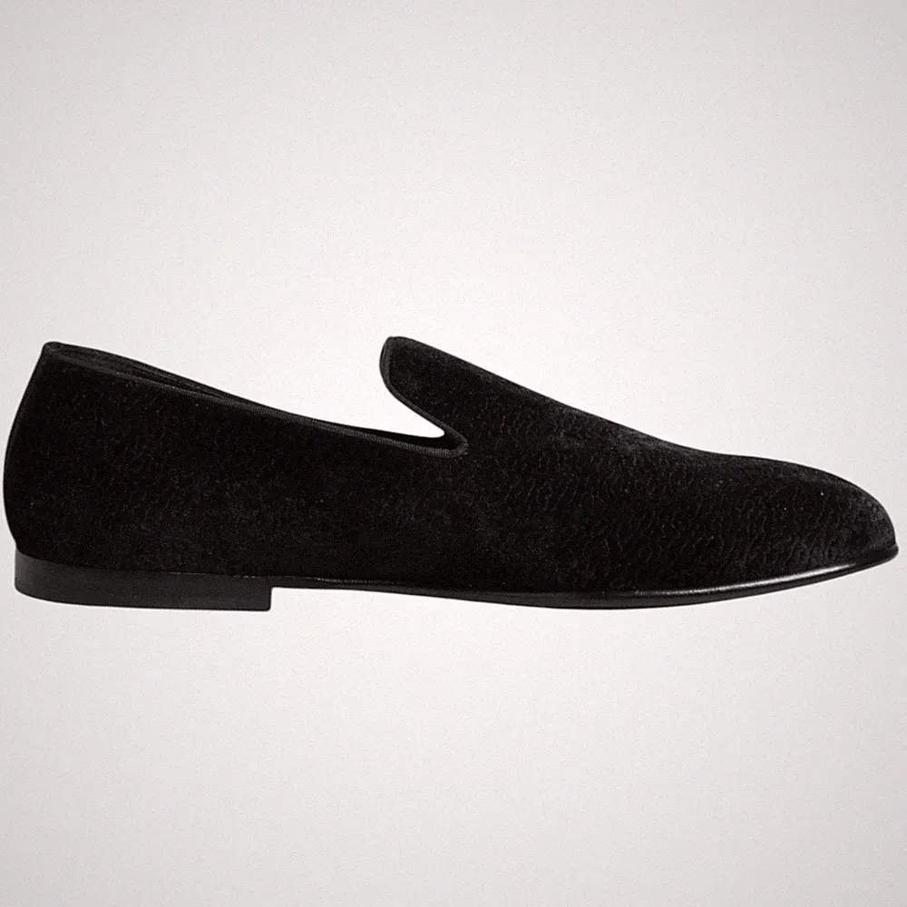 DOLCE & GABBANA Schuhe schwarz Jacquard Halbschuhe formell elegant EU43,5/US1...