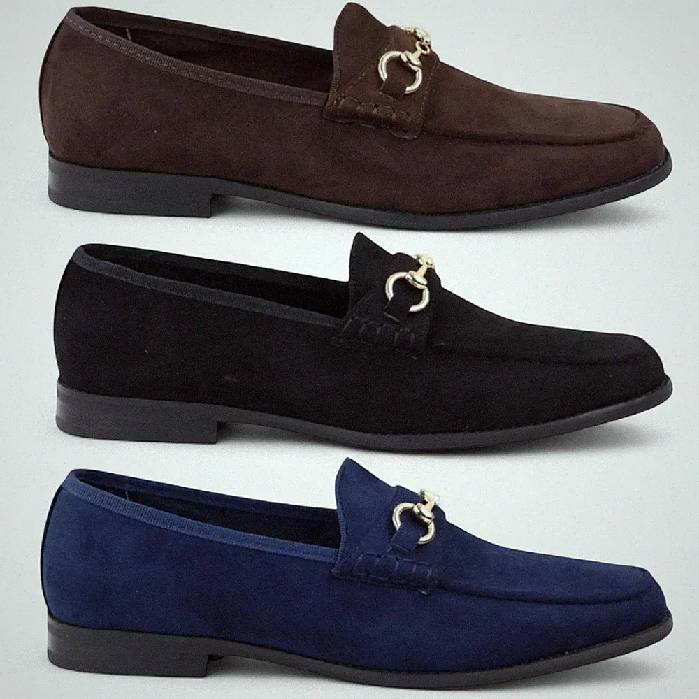 Dolcetto Herren Mokassin Loafer Wildleder Lederfutter Slipper Business Schuhe