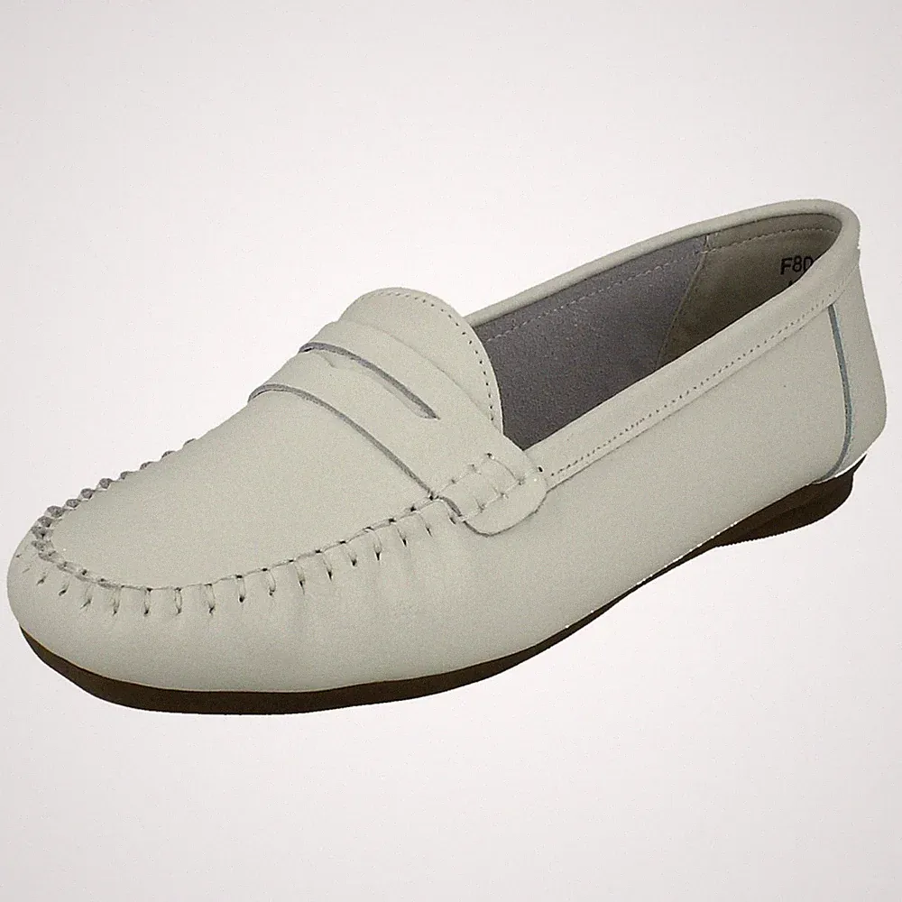 Down To Earth F80445 Damen Leder Freizeit Alltag Slipper Schuhe