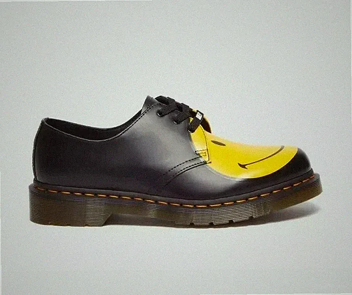 Dr. Martens 1461 Smiley® Leder Oxford Schuhe 31390005 Schwarz UK 10 / EU 45 / US 12