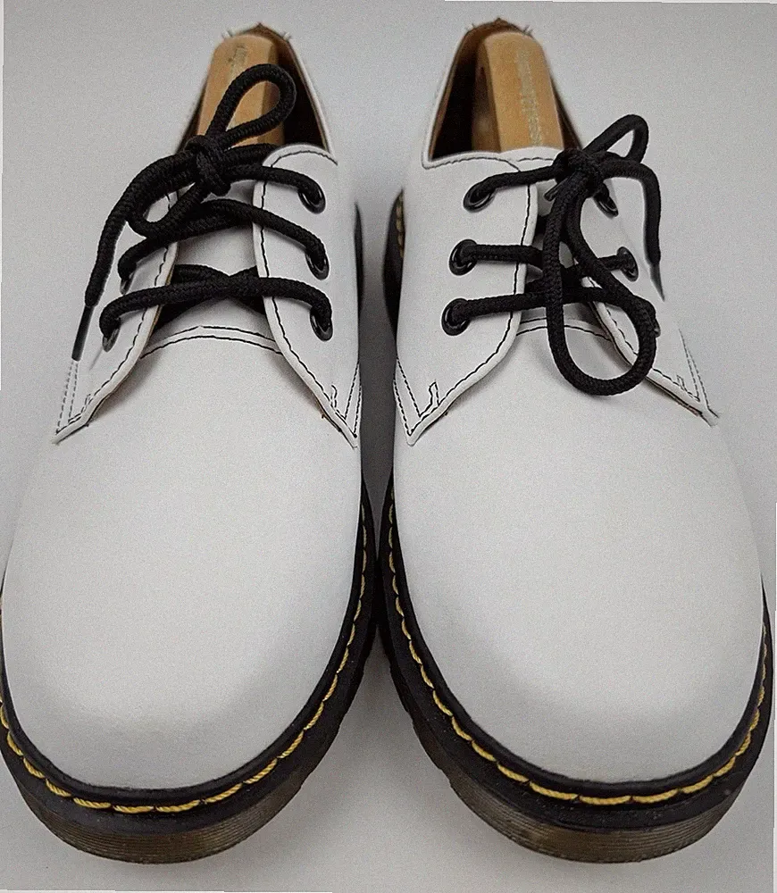 Dr Martens 1461 White Leather Shoes UK 9 EU 43 3 Eye Oxford Lace Up CL364517NEU
